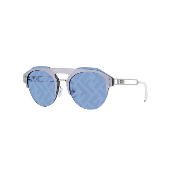 Fendi Technicolour Blue FF Print Lenses Palladium Pilot Frame